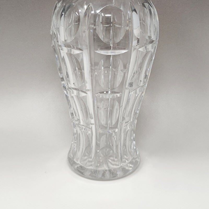 Vintage cut crystal shaker by Masini, Italy 1960