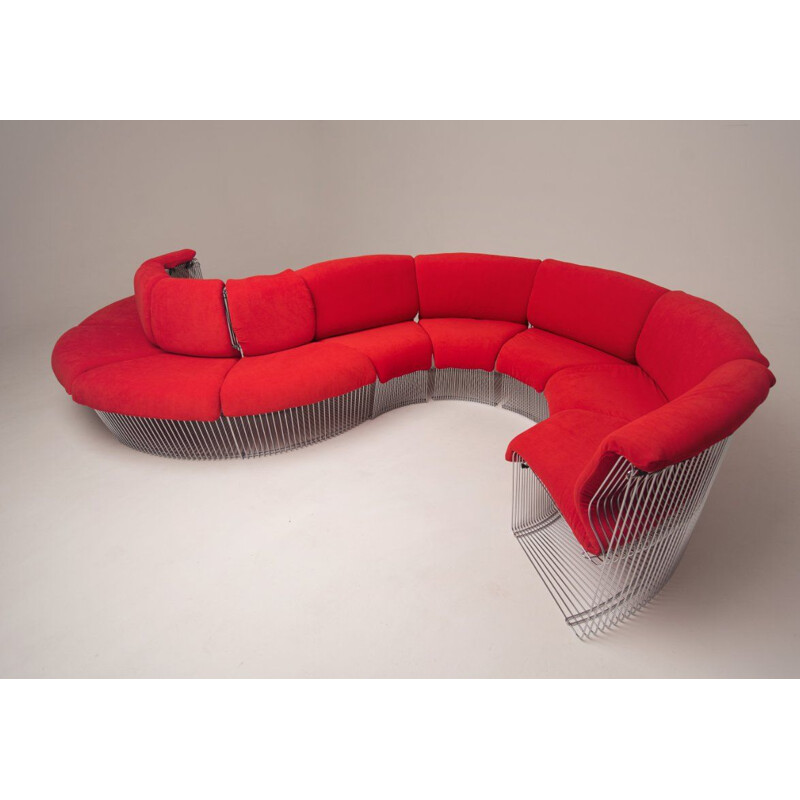 Vintage Pantonova modular sofa system by Verner Panton for Fritz Hansen, 1970s