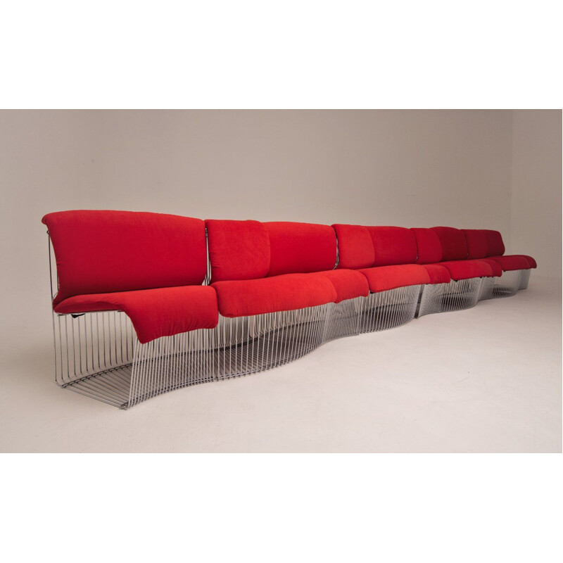 Vintage Pantonova modular sofa system by Verner Panton for Fritz Hansen, 1970s