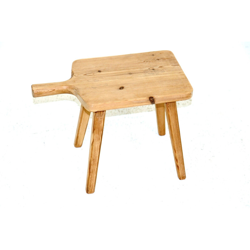 Tabouret vintage en pin, Suède 1950