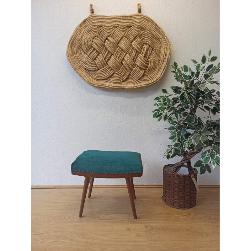 Vintage blue footrest, 1950s