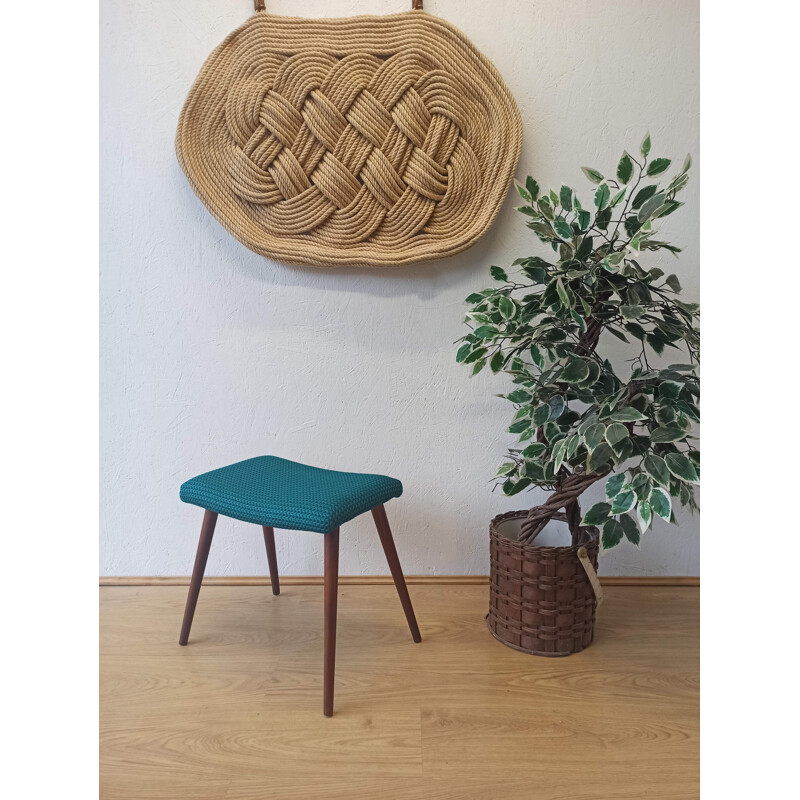 Vintage blue stool, 1970s