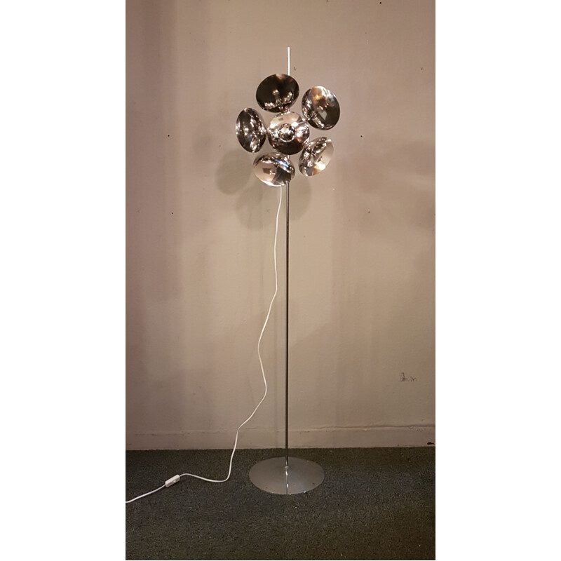 Lampadaire vintage à ampoule mercurisée, 1970