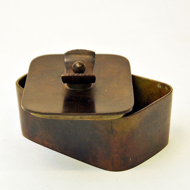 Swedish brutalist vintage bronze casket by Gab, 1930s