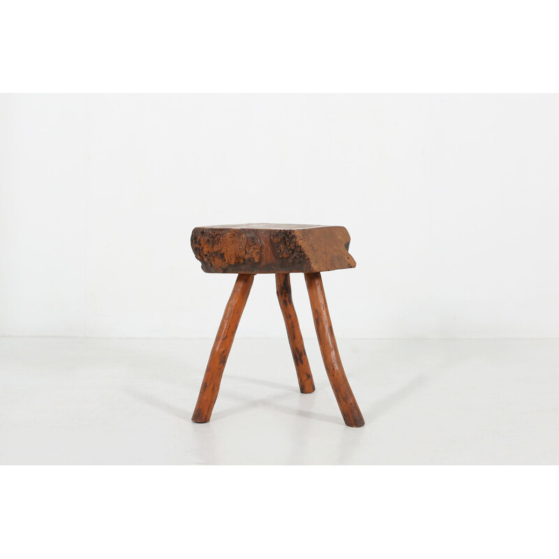 Table d'appoint rustique vintage en bois