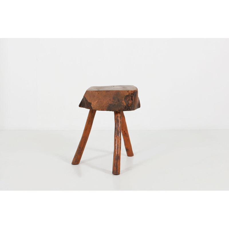 Vintage rustic wooden side table
