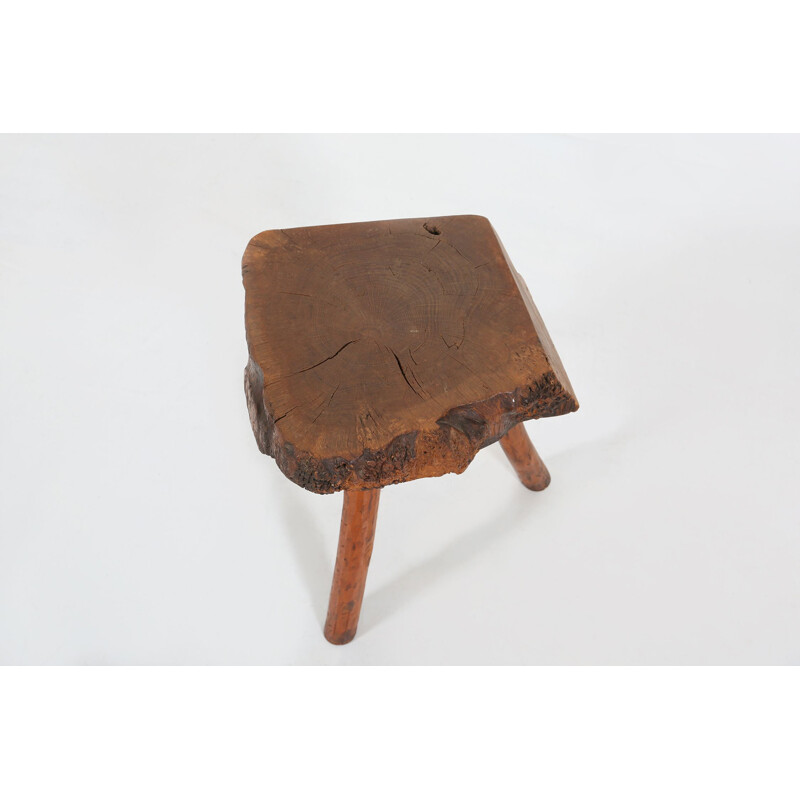 Table d'appoint rustique vintage en bois