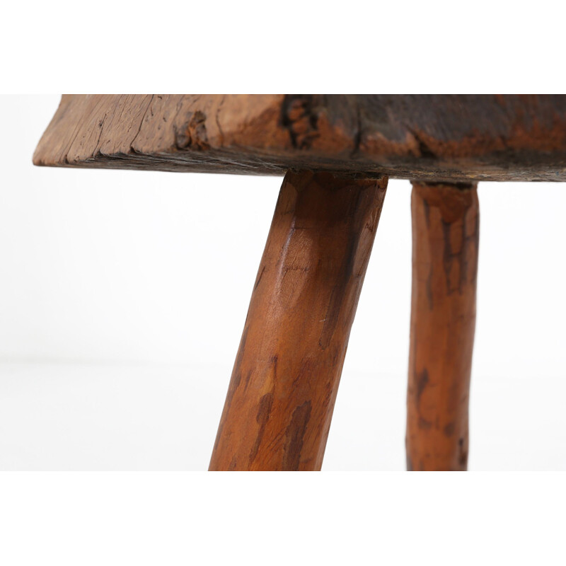 Vintage rustic wooden side table