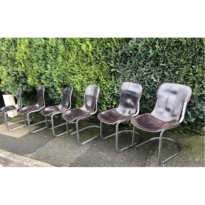 Set of 6 vintage chairs by Cidue, Italy 1970