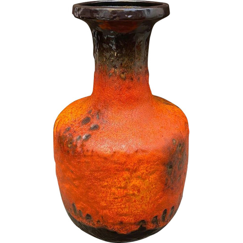 Vase vintage en céramique de lave par Carstens Tonnieshof, Allemagne 1970