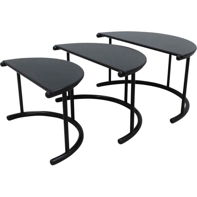 Vintage nesting tables by Gianfranco Frattini for Morphos, 1980s