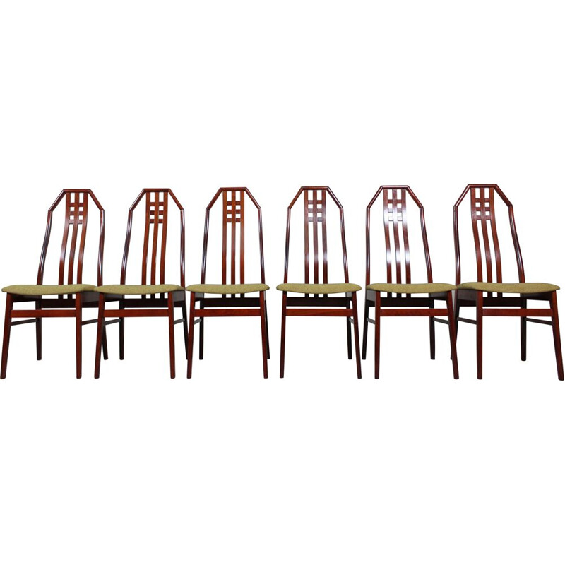 Conjunto de 6 cadeiras de pau-rosa britânicas vintage, 1960