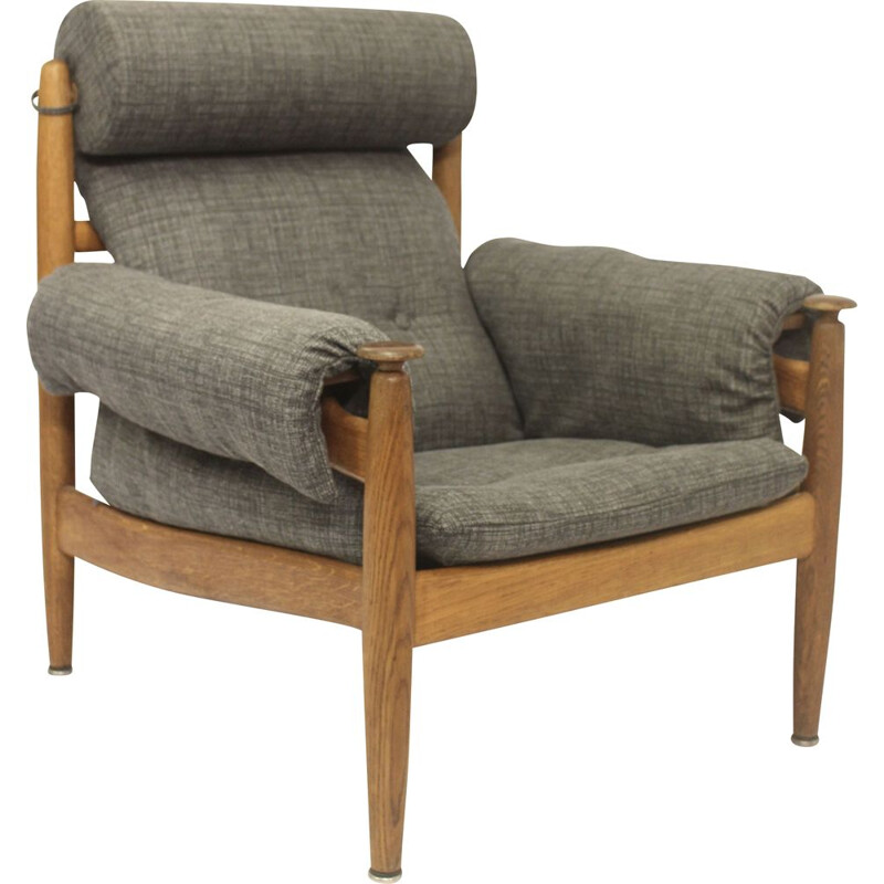 Vintage oak armchair by Eric Merthen for Ire Mobler, Sweden 1960
