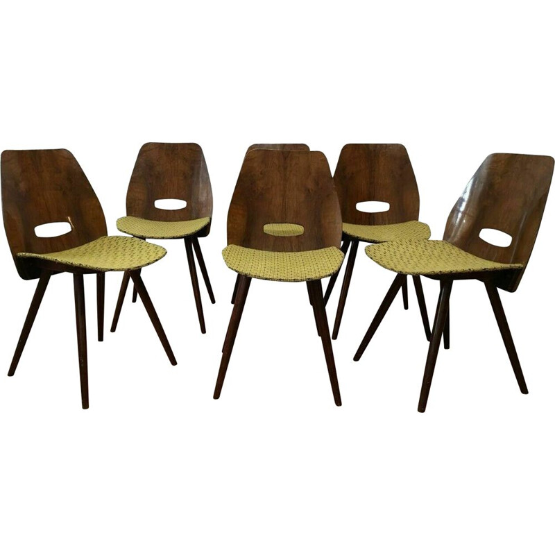 Set of 6 vintage chairs by Frantisek Jirak, Czechoslovakia 1960