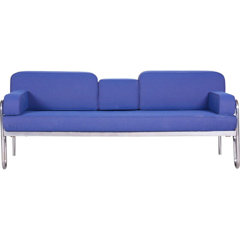 Vintage blue Bauhaus sofa, 1930s