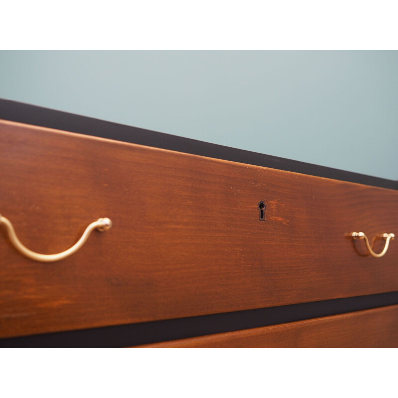 Walnut vintage chest of drawers, Denmark 1960s