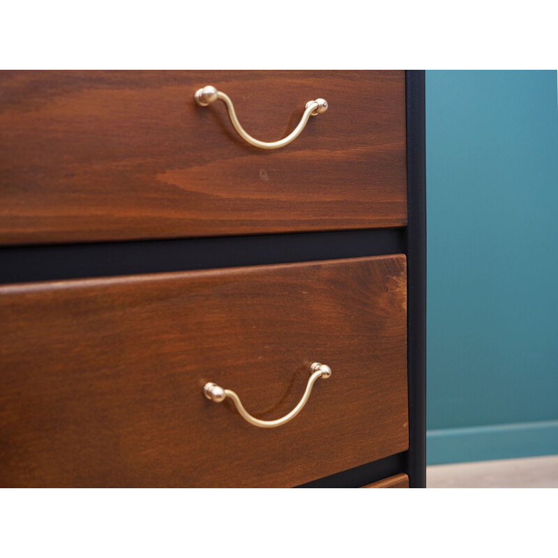 Walnut vintage chest of drawers, Denmark 1960s