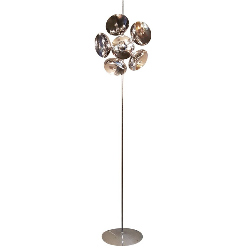 Lampadaire vintage à ampoule mercurisée, 1970