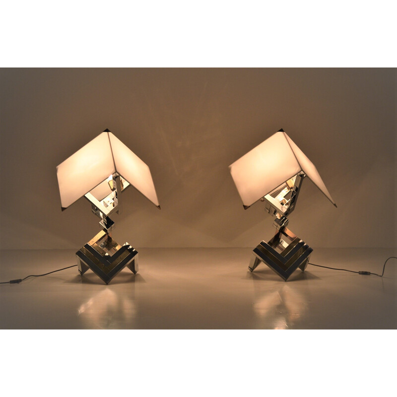 Pair of vintage table lamps, 1970s