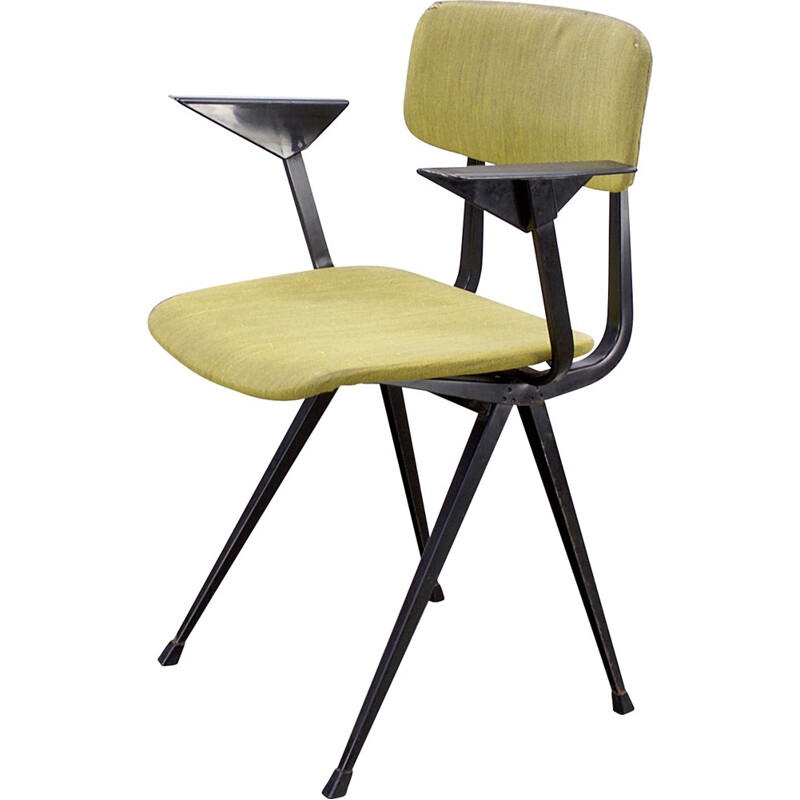 Ahrend "Revolt" chair in steel and green fabric, Friso KRAMER - 1950s