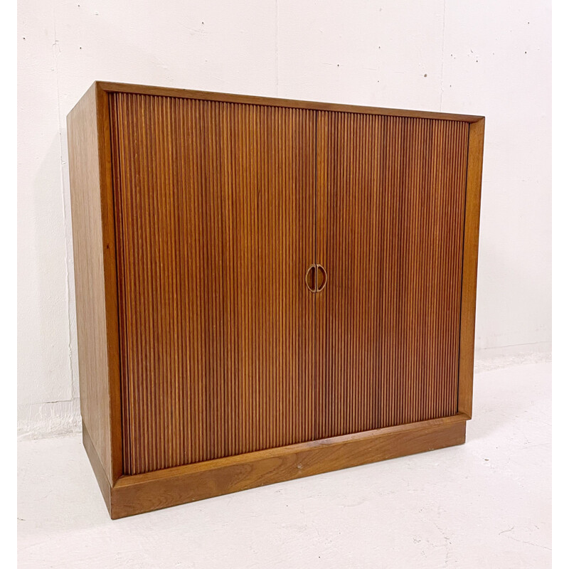 Mid-century wooden shutters cabinet by Peter Hvidt & Molgaard-Nielson John Stuart, Denmark 1960s