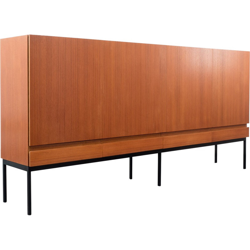 Vintage Behr highboard in teak, Dieter WAECKERLIN - 1960s