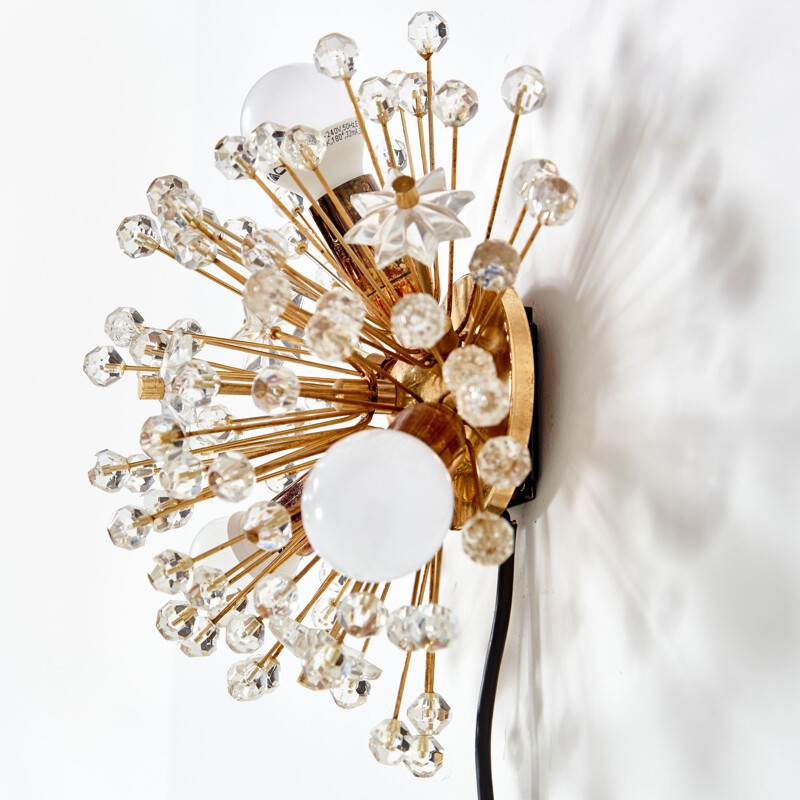 Vintage Snowflake wall lamp by Emil Stejnar for Rupert Nikoll, 1960