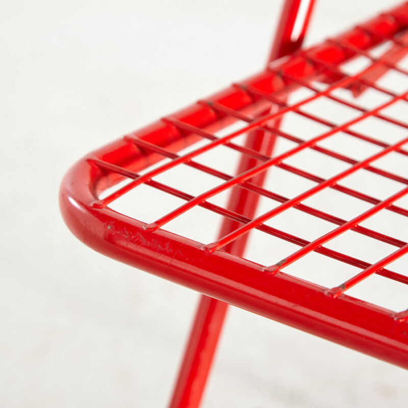 Chaise vintage Ted Net rouge de Niels Gammelgaard pour Ikea, 1970