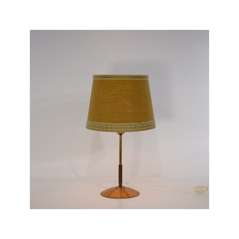 Scandinavische vintage walnoten bureaulamp, 1960