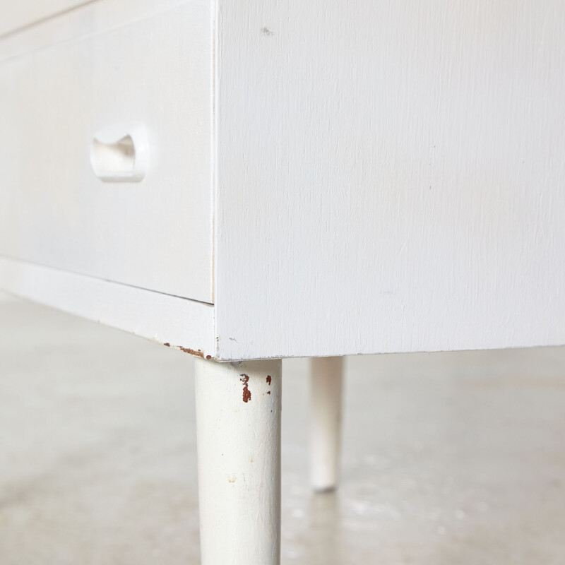 Commode vintage peinte en blanc, Danemark