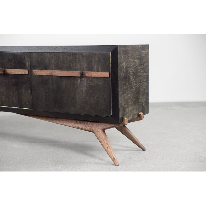 Enfilade scandinave vintage en bois de bouleau, 1960