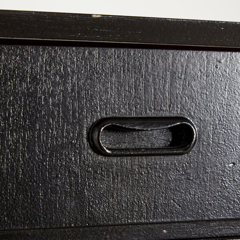 Vintage chest of drawers painted in black, Denmark