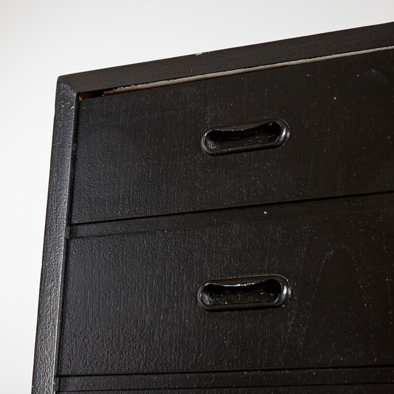 Vintage chest of drawers painted in black, Denmark
