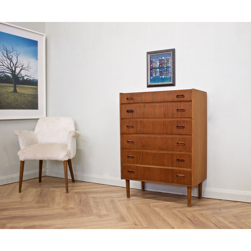 Mid Century Danish Teak Dresser, 1960s