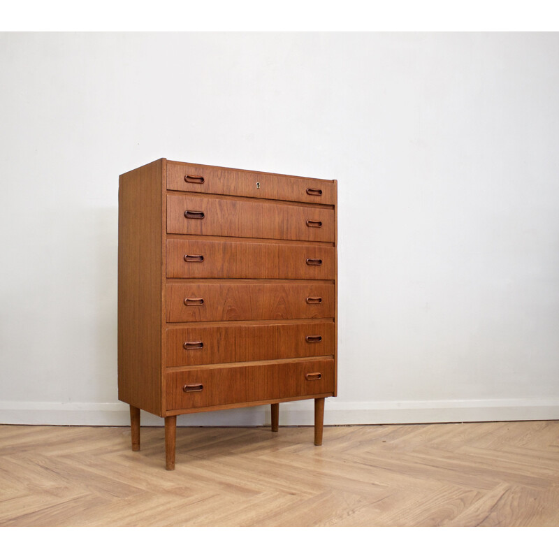 Mid Century Danish Teak Dresser, 1960s