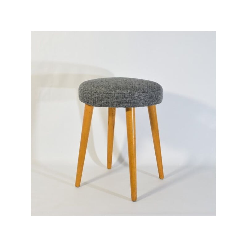 Vintage grey spring stool, 1950-1960