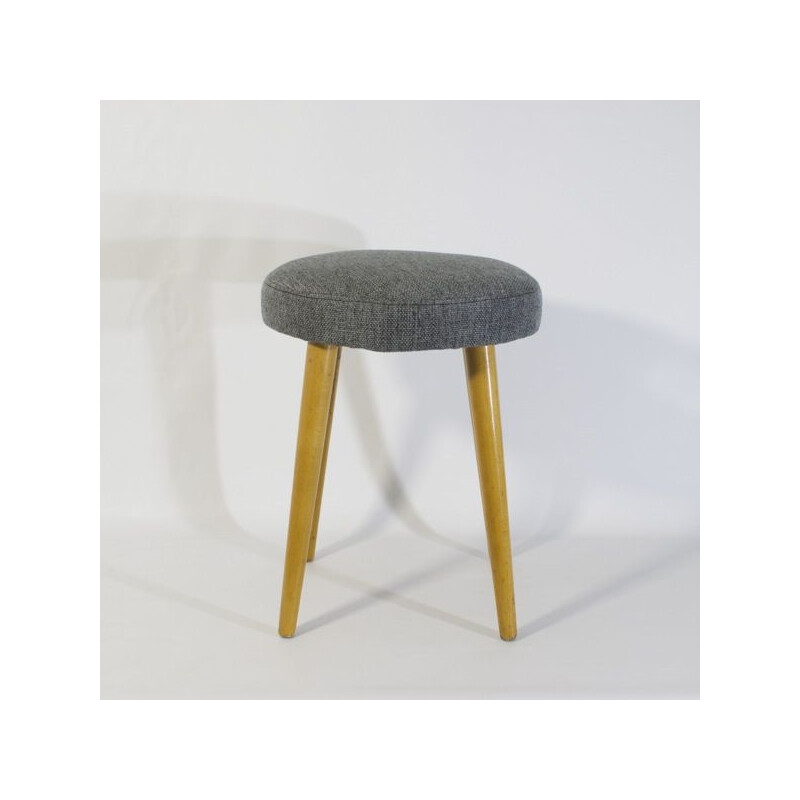 Vintage grey spring stool, 1950-1960