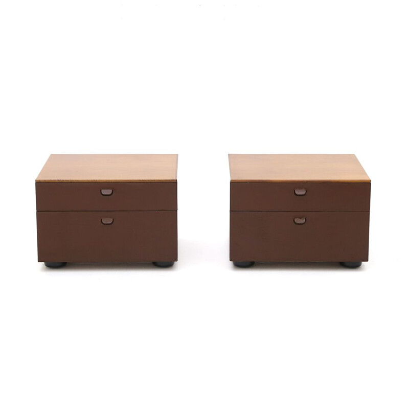 Pair of vintage "Boma" night stands by Luca Meda for Molteni, 1970s