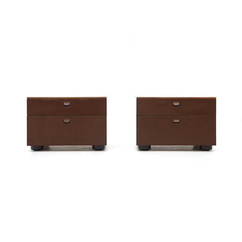 Pair of vintage "Boma" night stands by Luca Meda for Molteni, 1970s