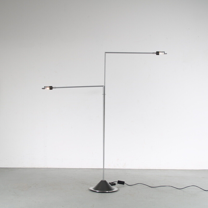 Vintage floor lamp by F.A. Porsche for Luci, Italy 1980s