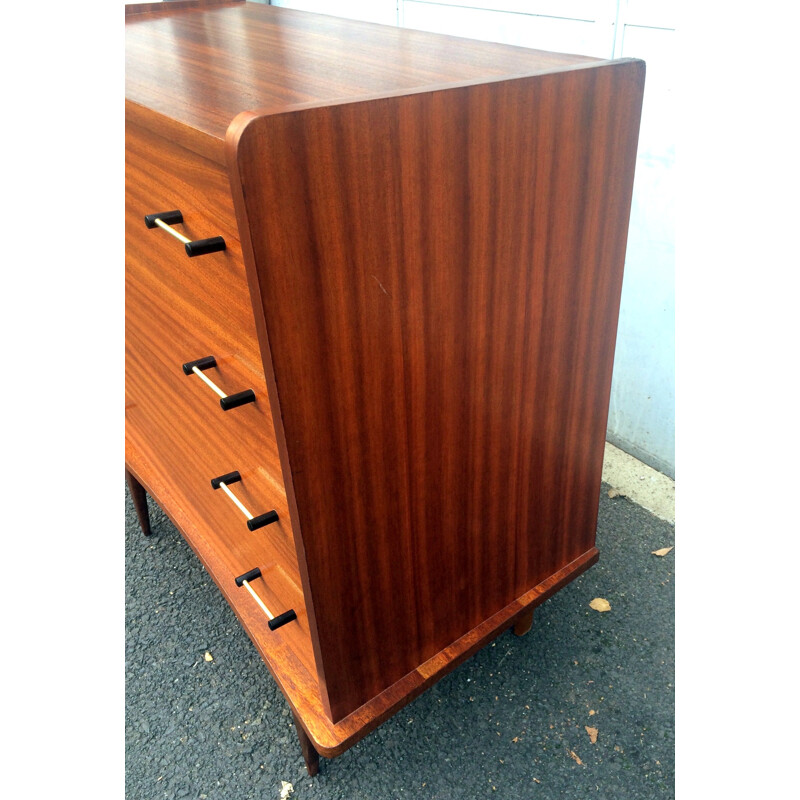 Mid century chest of drawers in teak veneer - 1950s