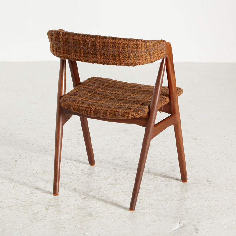 Silla de teca vintage de Th. Harlev para Farstrup, 1960