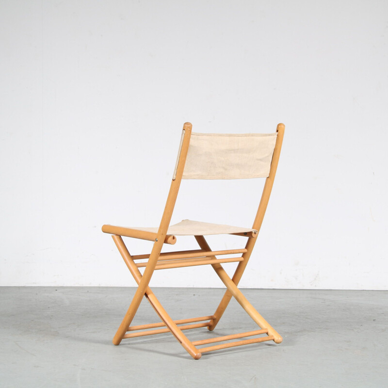 Cadeira dobrável escandinava em madeira de faia, 1970