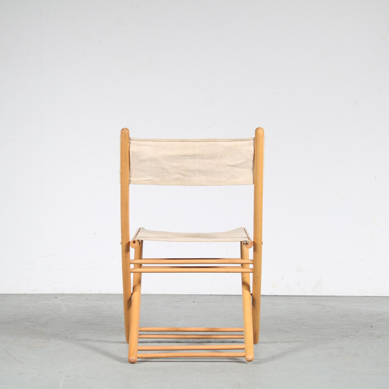 Vintage Scandinavian beechwood folding chair, 1970s