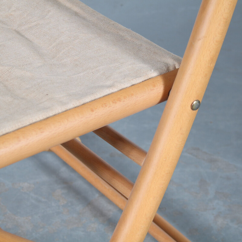 Vintage Scandinavian beechwood folding chair, 1970s