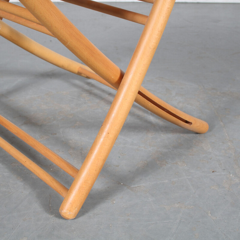 Vintage Scandinavian beechwood folding chair, 1970s