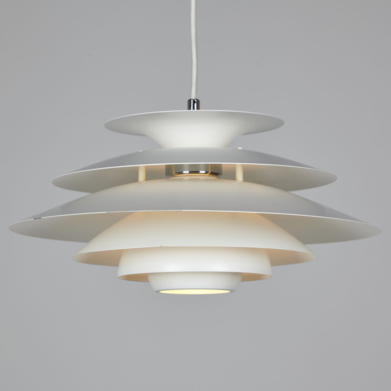 Vintage white pendant lamp for Jeka, 1970s