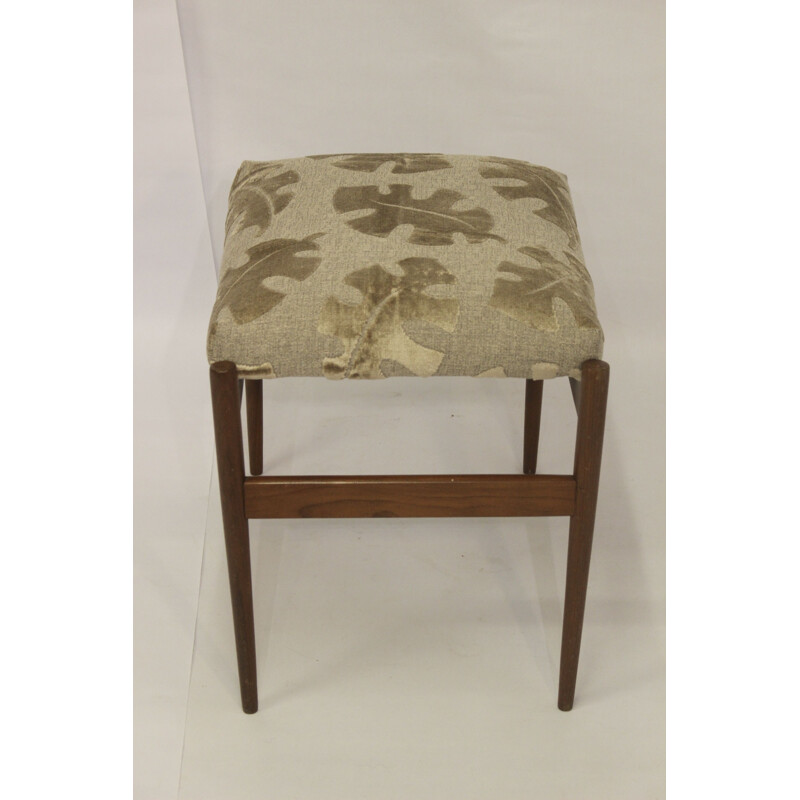 Scandinavian vintage stool in beechwood, 1950