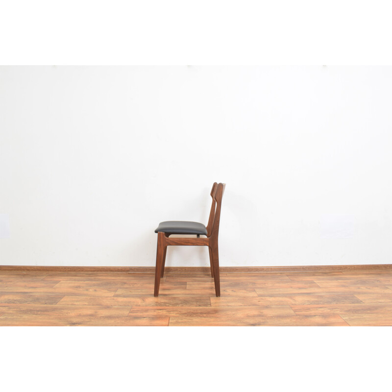 Set of 6 mid-century Danish teak & leather dining chairs by Erik Buch, 1960s