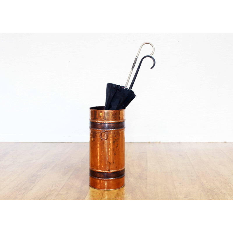 Vintage copper umbrella stand, 1960